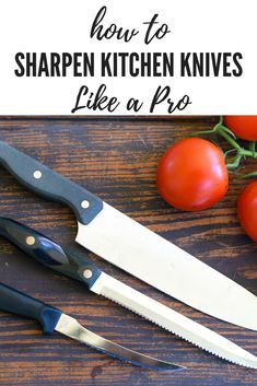 Sharp knives are so much easier to work with! You can sharpen kitchen knives like a pro. It's not hard at all. #ad #DMTSharp @DMTSharp