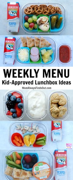 A weekly meal plan f