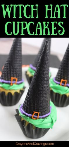 Witch hat cupcakes a
