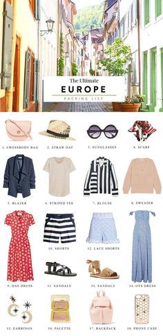europe packing list,