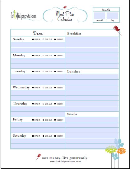 5 Easy Steps to Meal Planning