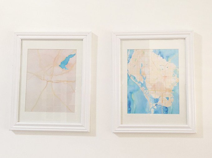 How to make your own printable watercolor map