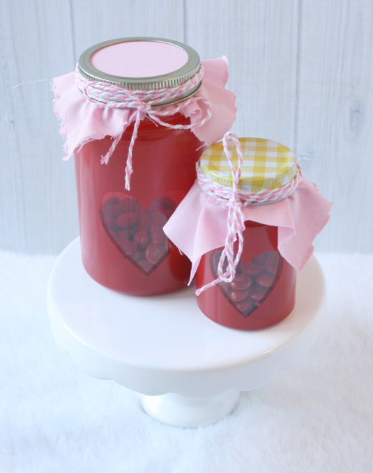 DIY Valentine's Day Mason Jars
