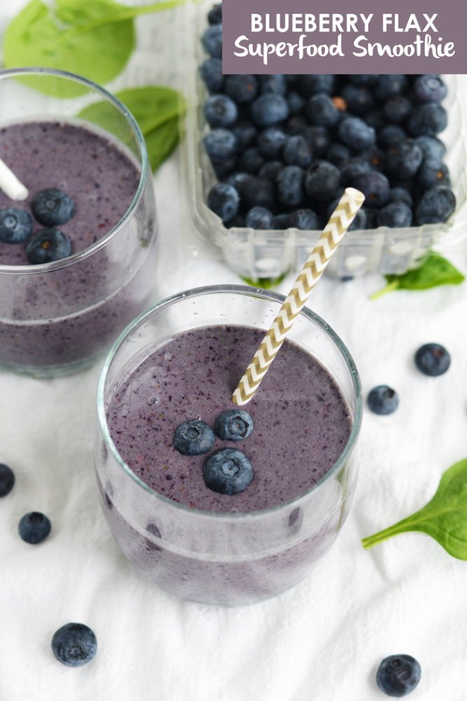 Blueberry Flax Superfood Smoothie