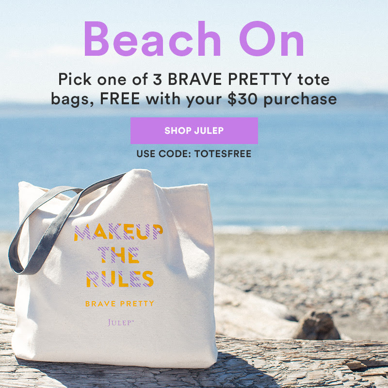 Get a BRAVE PRETTY tote bag* FREE with your $30 purchase